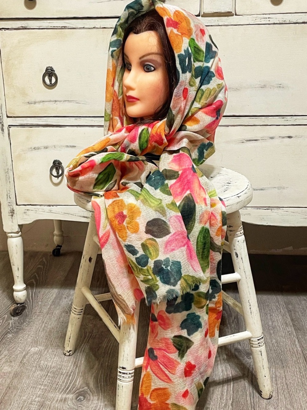 Floral Multicolor Lightweight Women's Scarf
